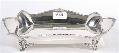 Lot 544 - A Silver Dish or Basket, David Fullerton, London 1933, shaped rectangular with scroll and...