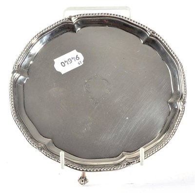 Lot 574 - A George III Silver Small Salver or Card Tray, probably John Carter, London 1776, shaped...