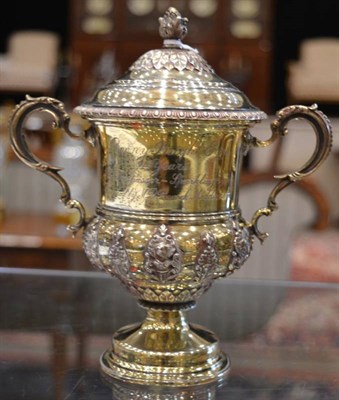 Lot 586 - A Silver Gilt Trophy Cup and Cover, C S Harris & Sons, London 1932, in the 18th Century style,...