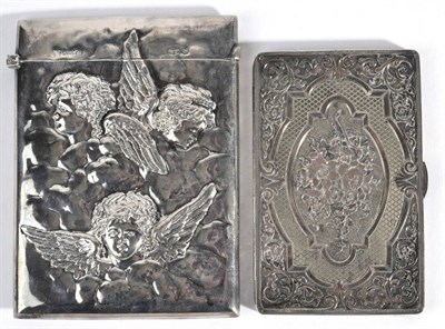 Lot 608 - A Late Victorian Silver Card Case, William Neale, Sheffield 1898, decorated to the front with...