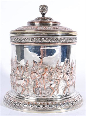 Lot 615 - A Victorian Elkington Electroplated Biscuit Box, design registration lozenge for 5th August...