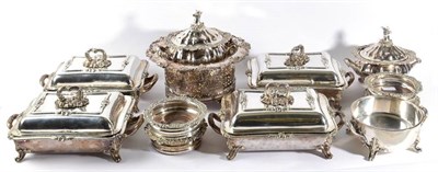 Lot 619 - A Good Group of Old Sheffield Plate and Silver Plated Table Wares, circa 1830/40, comprising: a set