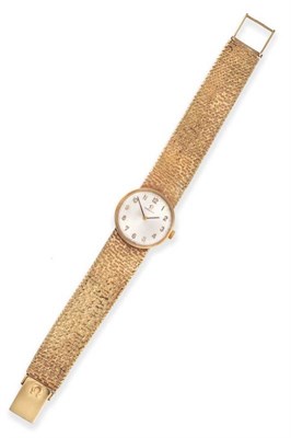 Lot 631 - A Lady's 9ct Gold Wristwatch, signed Omega, 1966, (calibre 620) lever movement signed and...