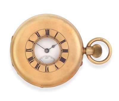 Lot 637 - An 18ct Gold Half Hunter Keyless Pocket Watch, signed Stockall Marples & Co Ltd, London, 1911,...