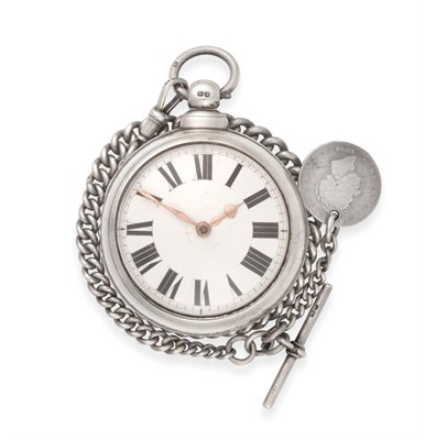 Lot 639 - A Silver Pair Cased Pocket Watch, signed Josh Hall, Alford, 1848, gilt fusee lever movement...