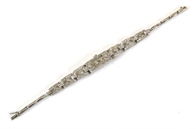 Lot 733 - A Diamond Cocktail Watch, lever movement, silvered rectangular Arabic dial, to a conforming...