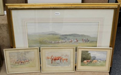 Lot 404D - Bright ''Middleham Moor, Penhill and Spigot Lodge in distance, Peacock's string'' Signed, dated and