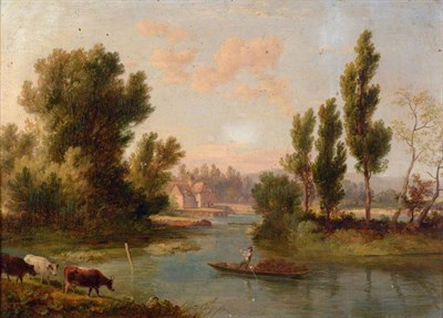 Lot 1060 - Ramsay Richard Reinagle RA (1775-1862)  ''Maple Durham Mill on a stretch of the Thames, Near to...