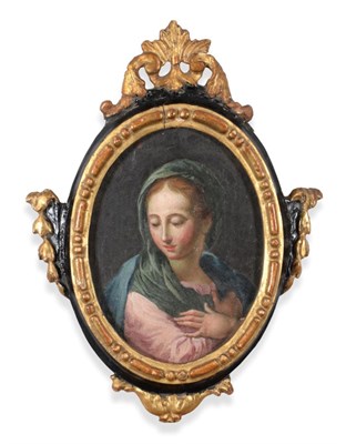 Lot 1065 - Follower of Carlo Ceresa (1609-1679) Italian  Study of the Madonna, head and shoulders Oil on...