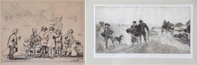 Lot 1078 - Robert Walker Macbeth (1848-1910) Scottish  ''Coming from St. Ives'' Etching signed in pencil,...