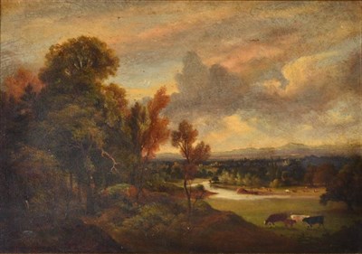 Lot 1082 - Attributed to Oriana Georgina Reinagle (1794-1875) Landscape in Gloucester (thought to be) with...