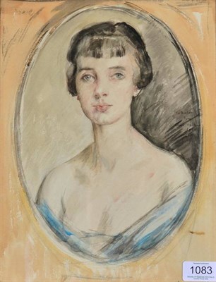 Lot 1083 - David Muirhead (1867-1930) Portrait of Violet Williams, head and shoulders Inscribed ''To...