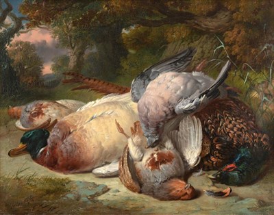 Lot 1088 - John Wainwright (19th century) Still life of dead game   Signed, oil on canvas, 34cm by 44cm...