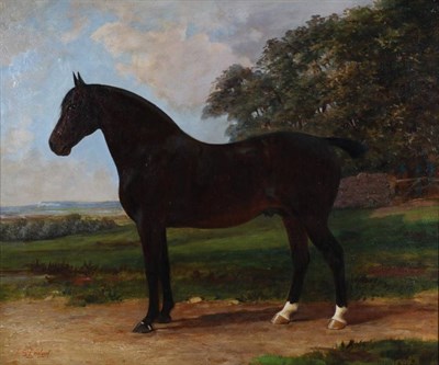 Lot 1112 - E.S England (19th century)  ''Harvester''   Signed oil on canvas, 49cm by 58.5cm