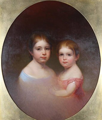 Lot 1114 - Attributed to Rembrandt Peale (1778-1860) American  Josephine and Fanny Welsh, half length...