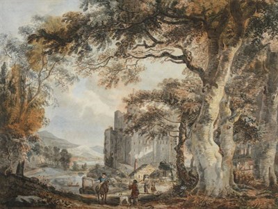 Lot 1115 - Paul Sandby RA (1725-1809)  Caernarvon Castle Watercolour, 48cm by 64cm   Provenance: Thos...