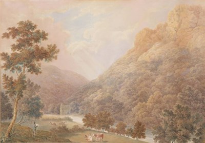 Lot 1125 - William Turner of Oxford (1789-1862)  ''On the Wye'' Inscribed verso, watercolour over pencil, 50cm