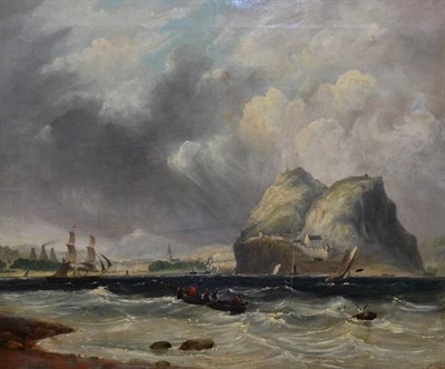 Lot 1132 - Attributed to Clarkson Frederick Stanfield RA (1793-1867) ''Dunbarton Rocks'' Oil on canvas,...