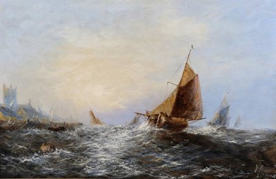 Lot 1134 - Follower of Clarkson Frederick Stanfield RA (1793-1876) Shipping in choppy waters Indistinctly...