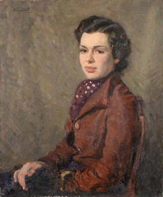 Lot 1138 - Reginald Grange Brundrit (1883-1960) Portrait of a lady, believed to be a member of the Swinton...