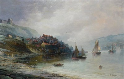 Lot 1145 - Walter Linsley Meegan (1859-1944) Whitby Signed, oil on canvas, 49cm by 75cm