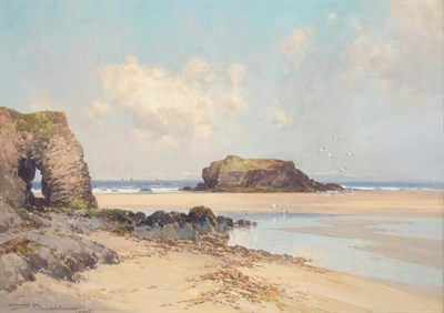 Lot 1148 - Frederick John Widgery (1861-1942)  ''Chapel Rock Perranporth, Cornwall Signed and inscribed,...