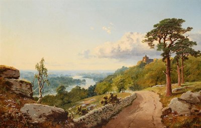 Lot 1185 - Edmund John Niemann Jnr (19th century)  Riverside country lane Signed, oil on canvas, 35.5cm by...