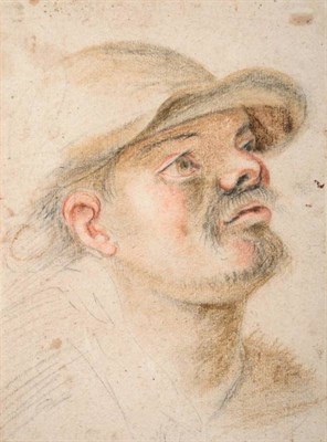Lot 1196 - Attributed to Giovanni Francesco Cipper (18th century) Italian  Study of a head of a peasant...