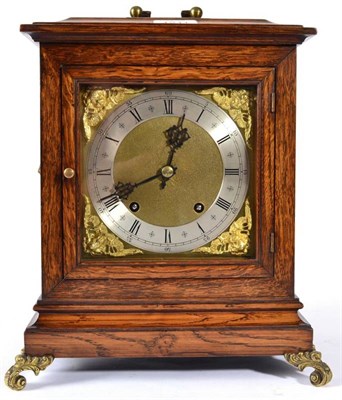 Lot 1211 - Cycling Interest: A Presentation Oak Quarter Striking Table Clock, Presented for the first...