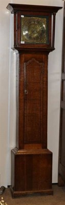Lot 1217 - An Oak Thirty Hour Longcase Clock, signed Will Snow, numbered 383, circa 1770, flat top...