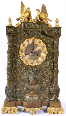 Lot 1242 - An Ormolu and Bronzed Striking Mantel Clock, signed J.F.Deniere a Paris, 2nd quarter 19th...