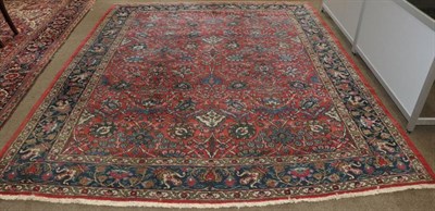 Lot 1261 - Tabriz Carpet Iranian Azerbaijan, circa 1920 The blood red field with an all over design of...