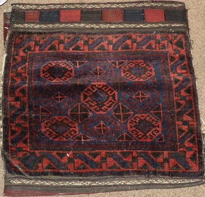 Lot 1307 - Balouch Bagface Iranian/Afghan Frontier, circa 1890 The indigo compartmentalised field of...