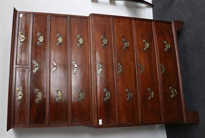 Lot 1390 - A George III Mahogany Chest on Chest, late 18th century, with two short above eight long...