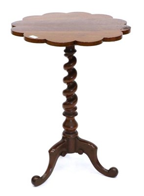 Lot 1402 - A Victorian Mahogany Tripod Table, 3rd quarter 19th century, the shaped top above a spiral...