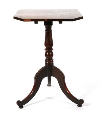 Lot 1410 - A Regency Mahogany and Rosewood Crossbanded Tripod Table, early 19th century, of square form...
