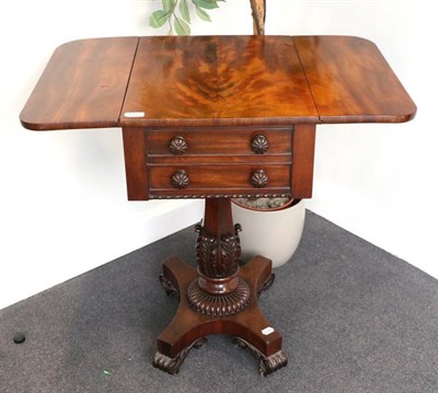 Lot 1432 - A George IV Mahogany Pedestal Table, 2nd quarter 19th century, with two real and two sham...
