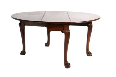 Lot 1479 - A George III Mahogany Six-Seater Gateleg Dining Table, early 19th century, with two rounded...
