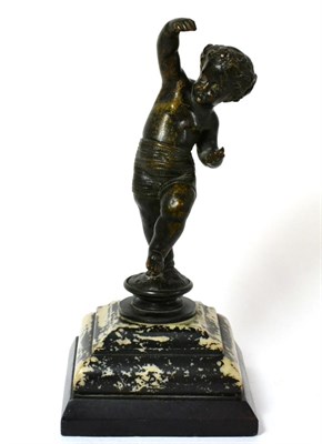 Lot 992 - After Niccolo Roccataglata (Italian, 1593-1636): A Bronze Figure of a Dancing Cherub, standing...