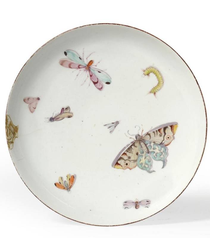 Lot 15 - A Chelsea Porcelain Saucer Dish, en suite to the preceding lot, 21cm diameter