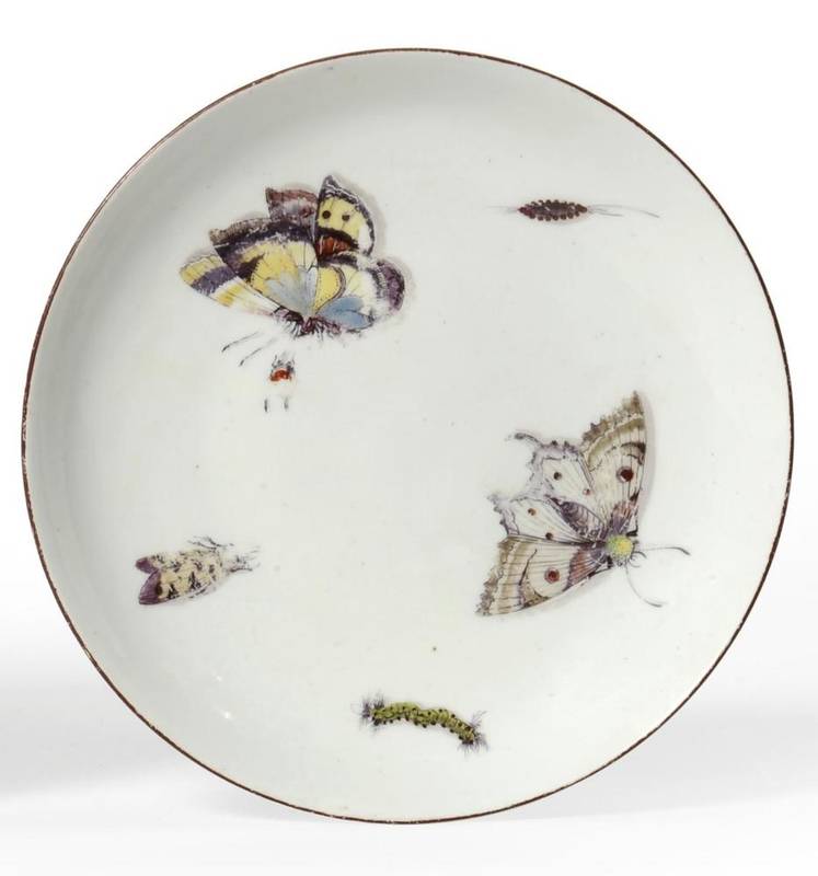 Lot 16 - A Chelsea Porcelain Small Saucer Dish, en suite to the preceding lot, 16.5cm diameter