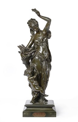 Lot 1000 - Albert Carrier-Belleuse (French, 1824-1887):  "Ete ", A Patinated Bronze Figure of a Maiden...