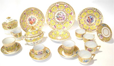 Lot 54 - A Composite English Porcelain Tea and Coffee Service, circa 1800, painted with flower sprays...