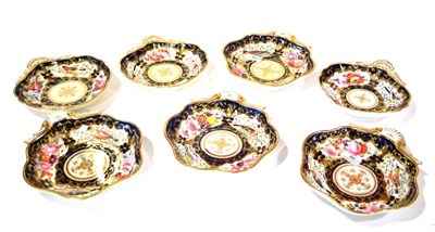 Lot 86 - A Set of Four Porcelain Shell Dishes, en suite to the preceding lot, 23.5cm wide; and Four...