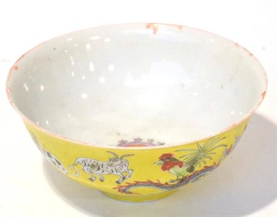 Lot 189 - A Chinese Porcelain Bowl, Guangxu reign mark and possibly of the period, painted in famille...