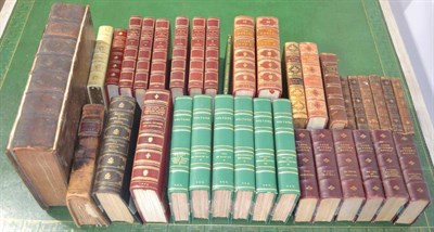 Lot 226 - Bindings A collection of leather bound books including Shakespeare's Works (4 vols.), Byron's...