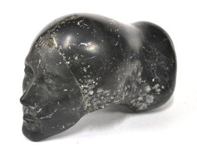 Lot 264 - ***Wells (20th century): Portrait Head Study of a Lady, inscribed, black marble veined with...