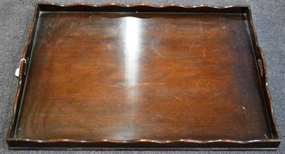 Lot 268 - A 20th Century Mahogany Butler's Tray, with undulating edge, (lacking stand), 72cm by 52cm