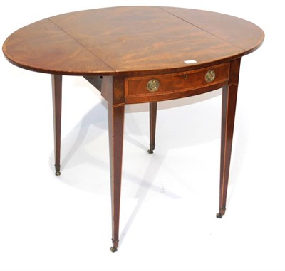 Lot 301 - A George III Satinwood, Tulipwood and Rosewood Crossbanded Pembroke Table, late 18th century,...