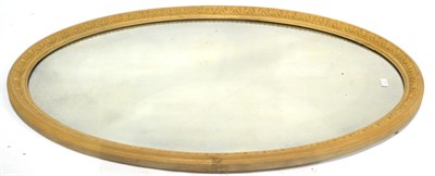 Lot 317 - A 19th Century Carved Pine Oval Wall Mirror, with egg and dart moulded frame, 134cm by 84cm